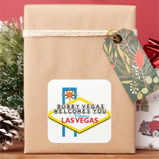 Carré Bobby Vegas sticker (vacances)