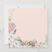 carré bohème à fleurs ouvert invitation (Dos)