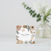 Carré Boho Carte de visite floral tropical (Debout devant)