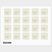 Carré Boho Deco d'automne | Sticker Mariage crème (Feuille)