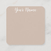 Carré Boho | Esthétique | Floral séché | Carte de visite (Dos)