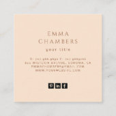 Carré Boho Floral Carte de visite (Dos)