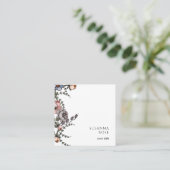 Carré Boho Floral Vines Carte de visite (Debout devant)