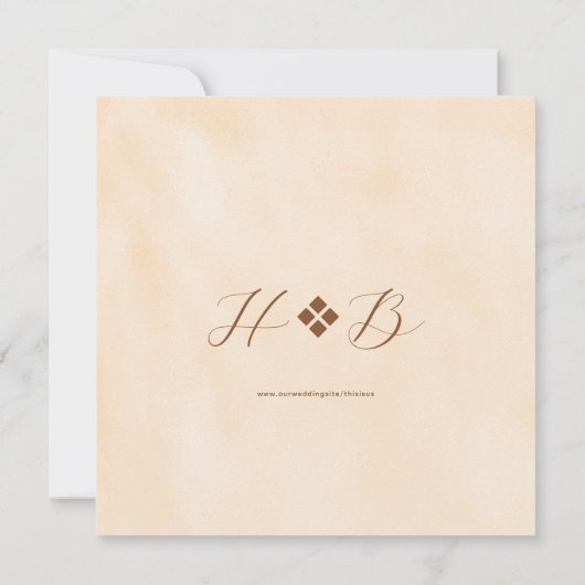 Carré Boho Mariage 2 Invitation (Dos)