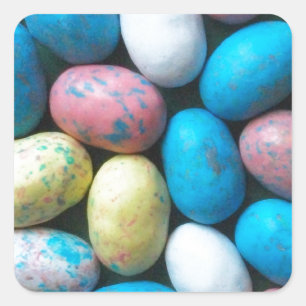 Carré Bonbons colorés Sticker OEufs de Pâques