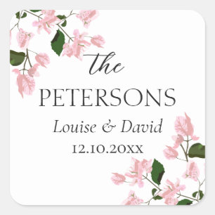 Carré Bougainvillea Mariage Cadeaux & Faveurs Sticker