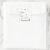 Carré Boulangerie rétro Sticker d'information sur les al (Sac)