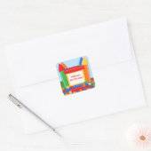 Carré Bounce House Anniversaire Sticker (Enveloppe)