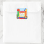 Carré Bounce House Anniversaire Sticker (Sac)