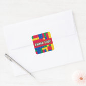 Carré Brick Builder Birthday Party FAVOR STICKER (Enveloppe)