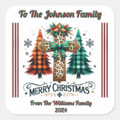 Carré Bright Christmas Sticker for Gifts (Devant)