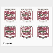 Carré Bright Joyeux Sticker de Noël (Feuille)