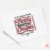 Carré Bright Joyeux Sticker de Noël (Enveloppe)