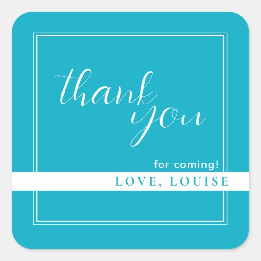 Carré Bright Rich Sky BlueMerci Sticker (Devant)