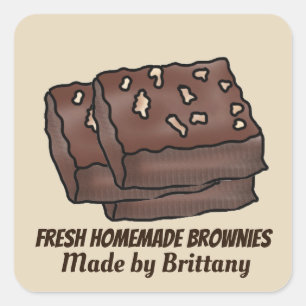 Carré Brownies maison frais addname sticker