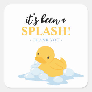 Carré Canard Jaune C'est un Sticker de Fête de Splash