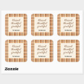 Carré Candle Sticker 3-in || blessed thankful grateful (Feuille)