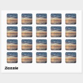 Carré Cape Cod Sunset Beach et Ocean Photo Sticker (Feuille)