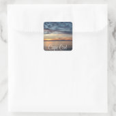 Carré Cape Cod Sunset Beach et Ocean Photo Sticker (Sac)