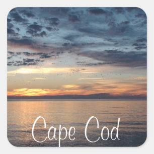 Carré Cape Cod Sunset Beach et Ocean Photo Sticker
