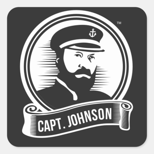 Carré Capt Johnson Sticker (Devant)