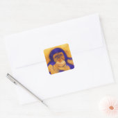 Carré Caput Mortuum CHEETAH CHIMP STICKER (Enveloppe)