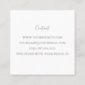 Carré Carte de visite (Dos)