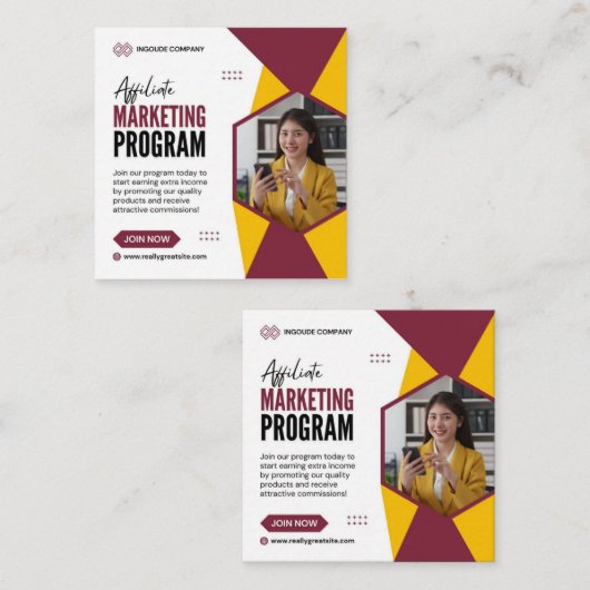 Carré Carte de visite (Devant / Derrière)