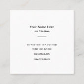 Carré Carte de visite (Dos)