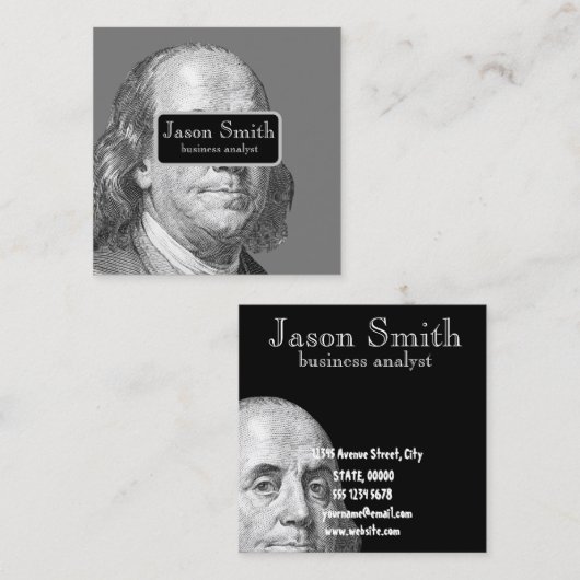 Carré Carte de visite (Devant / Derrière)