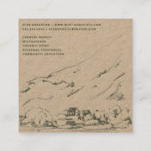 Carré Carte de visite 1| Rancher rustique (Dos)