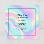 Carré Carte de visite à la texture holographique. (Dos)