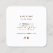 Carré Carte de visite à thème de la plage d'Urchin de me (Dos)