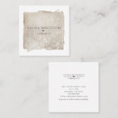 Carré Carte de visite Abstrait du thérapeute de brosse (Devant / Derrière)