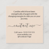 Carré Carte de visite Abstrait Logo De Savon Et Bougie (Dos)