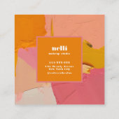 Carré Carte de visite Abstrait rose gras (Dos)