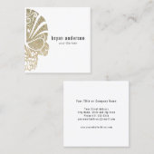 Carré Carte de visite Artiste de tatouage crânien de Fau (Devant / Derrière)