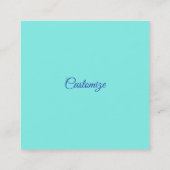 Carré carte de visite aux cheveux arc-en-ciel (Dos)