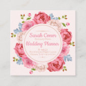 Carré Carte de visite avant/arrière floral (Devant)