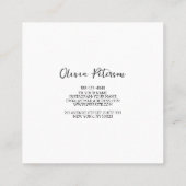 Carré Carte de visite avec arrière - plan or (Dos)