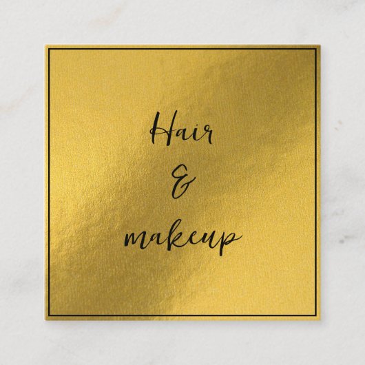 Carré Carte de visite avec arrière - plan or (Devant)