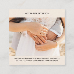 Carré Carte de visite avec arrière - plan photo.