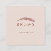 Carré Carte de visite avec des sourcils minimes (Devant)