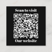 Carré Carte de visite avec logo et code QR (Dos)