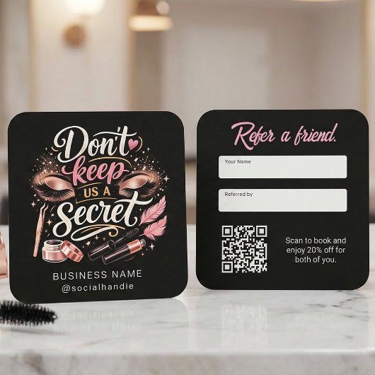 Carré Carte de visite avec QR code pour recommandations
