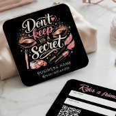 Carré Carte de visite avec QR code pour recommandations