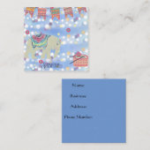 Carré Carte de visite avec thème Showtime Circus (Devant / Derrière)