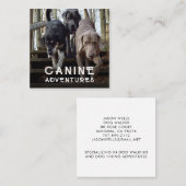 Carré Carte de visite Aventures de chiens et march (Devant / Derrière)