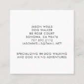 Carré Carte de visite Aventures de chiens et march (Dos)