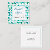 Carré Carte de visite bijoux artisanal en pierre Gemston (Devant / Derrière)